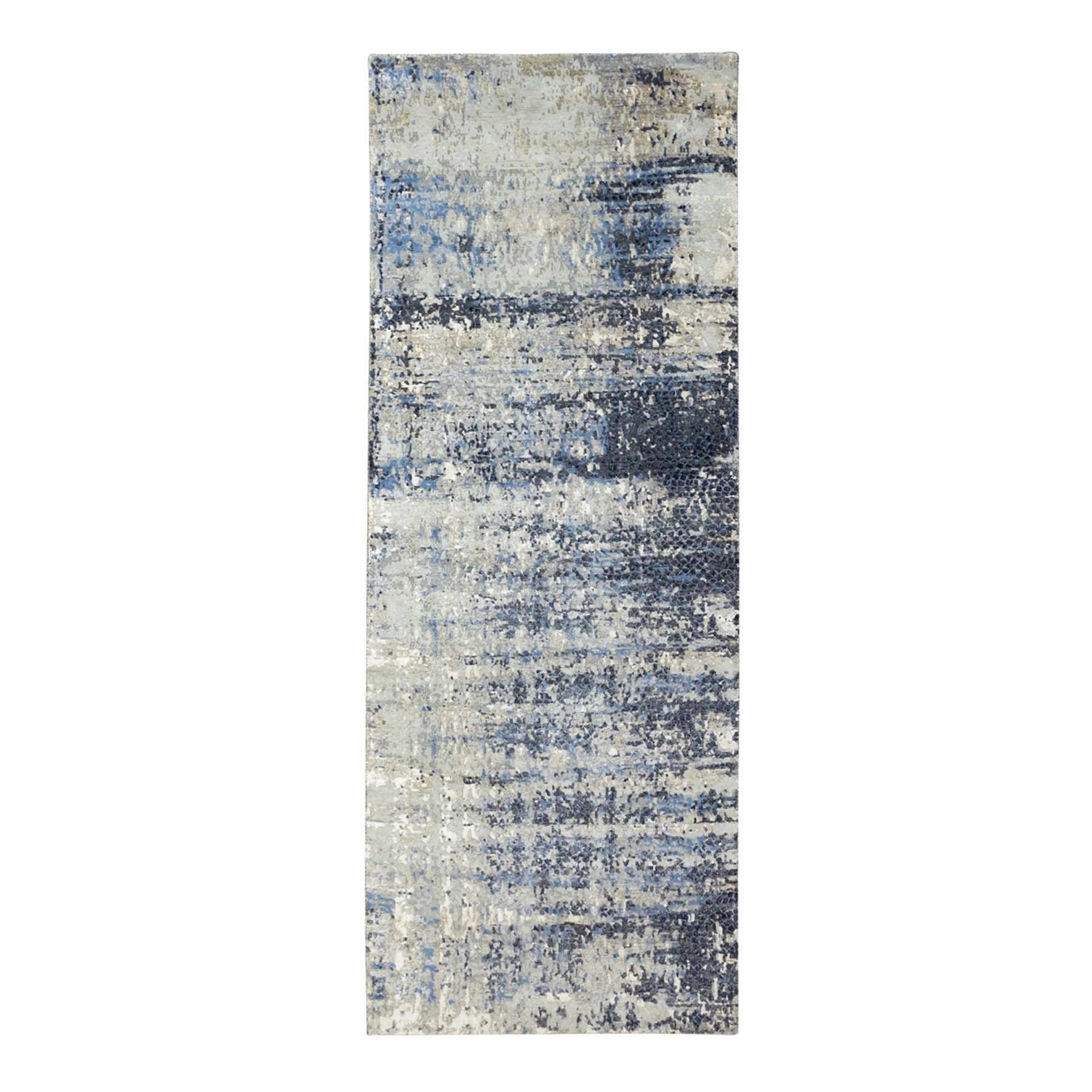 Modern & Contemporary Silk Hand-Knotted Area Rug 4'0